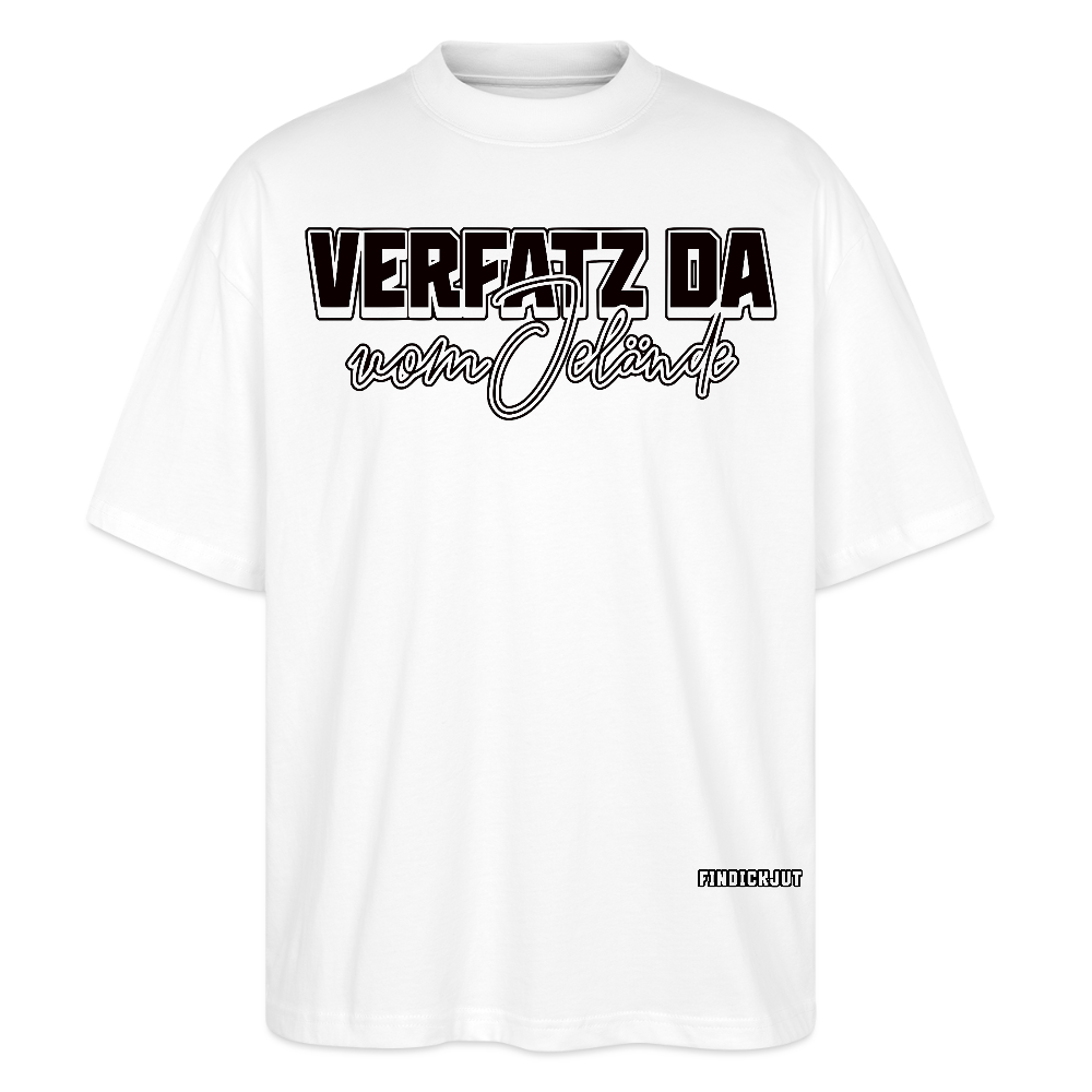 VERFATZ DA VOM JELÄNDE-Oversized Unisex Bio T-Shirt - Weiß