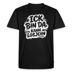 Berlin Shirt-BIN DA, KANN LOSJEHN-Männer Premium Bio II - Schwarz