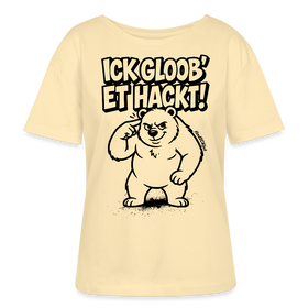Berlin Shirt-ICK GLOOB' ET HACKT-Rundhals Frauen Bio-T-Shirt - Creme