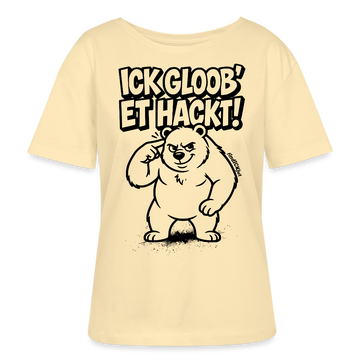 Berlin Shirt-ICK GLOOB' ET HACKT-Rundhals Frauen Bio-T-Shirt - Creme