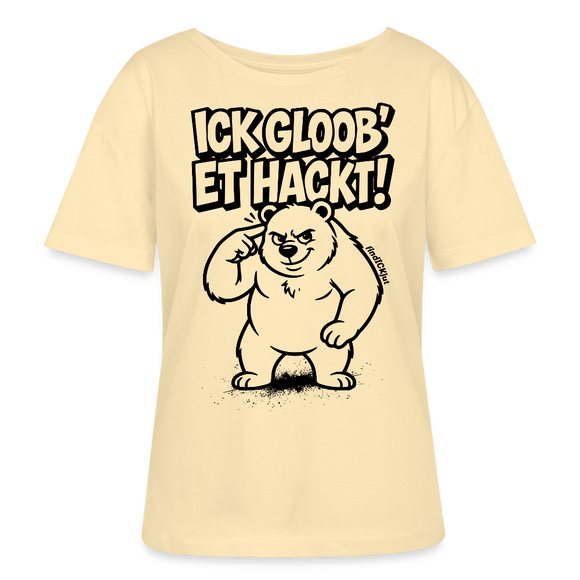 Berlin Shirt-ICK GLOOB' ET HACKT-Rundhals Frauen Bio-T-Shirt - Creme