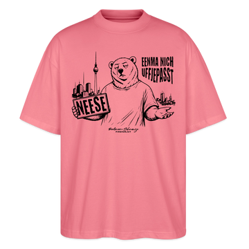 Berlin Souvenir mit Spruch-NEESE-Oversized Unisex Bio T-Shirt - Pink 