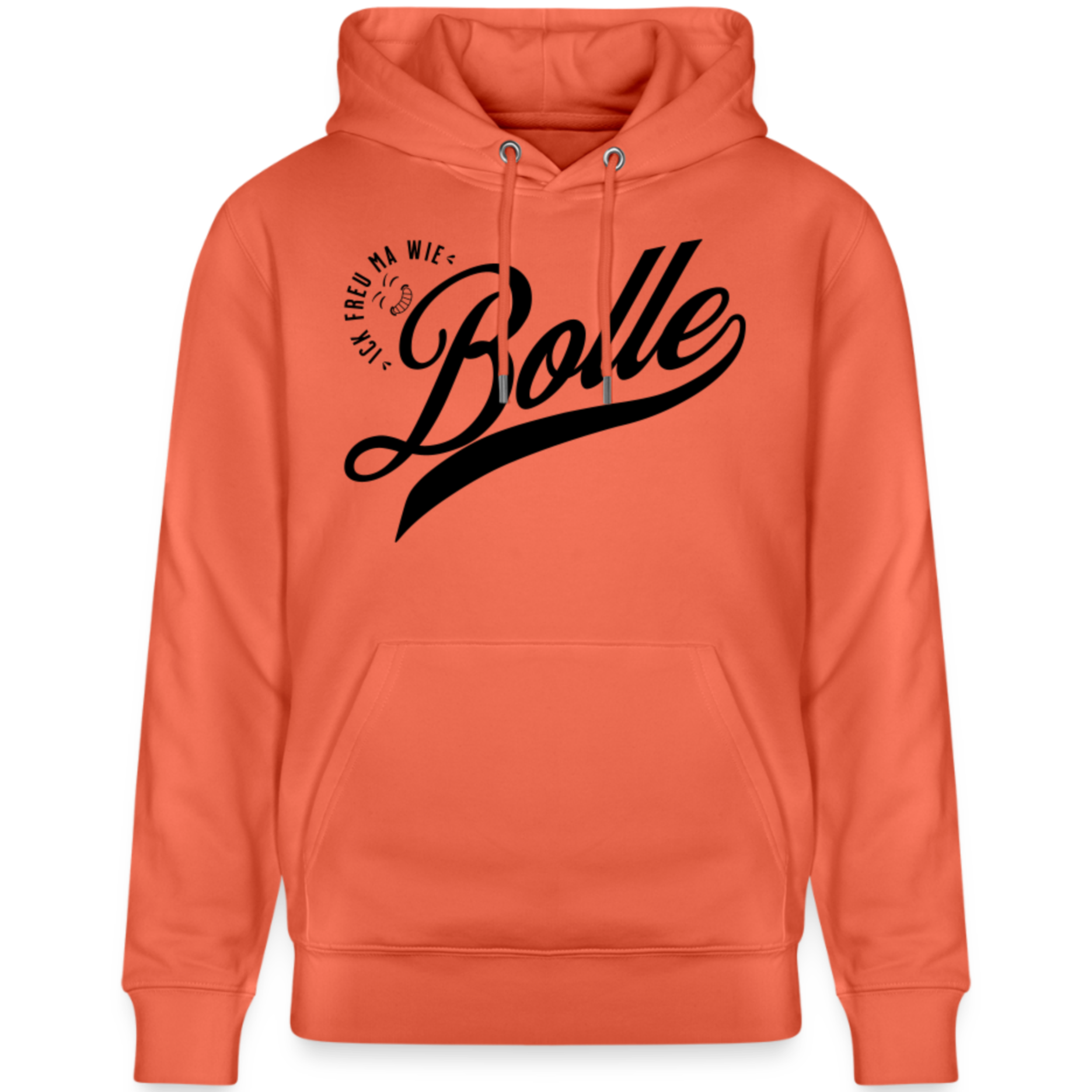 ICK FREU MA WIE BOLLE-Unisex Bio-Hoodie - Hellrot