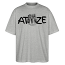 Atze-Oversized Unisex Bio T-Shirt - Grau meliert