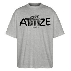 Atze-Oversized Unisex Bio T-Shirt - Grau meliert