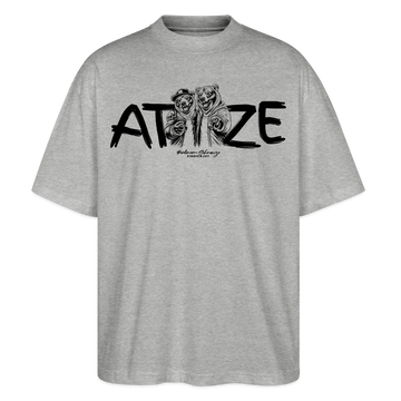 Atze-Oversized Unisex Bio T-Shirt - Grau meliert