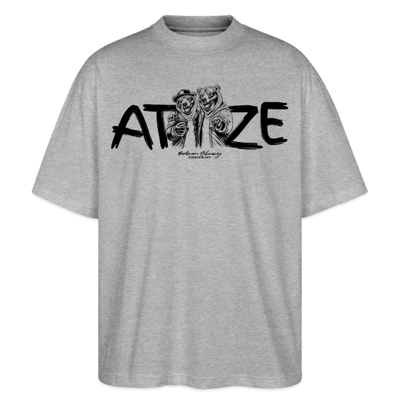 Atze-Oversized Unisex Bio T-Shirt - Grau meliert
