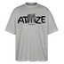 Atze-Oversized Unisex Bio T-Shirt - Grau meliert