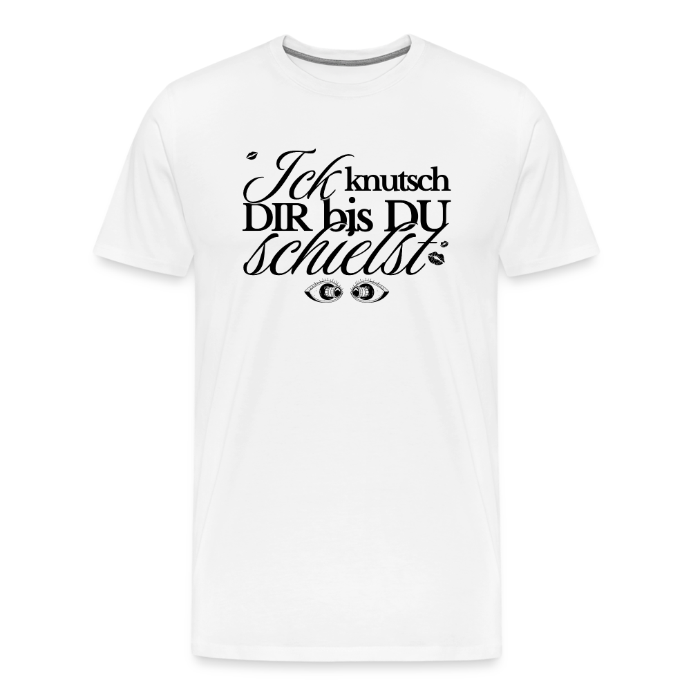 ICK KNUTSCH DIR - Männer Premium T-Shirt - Weiß