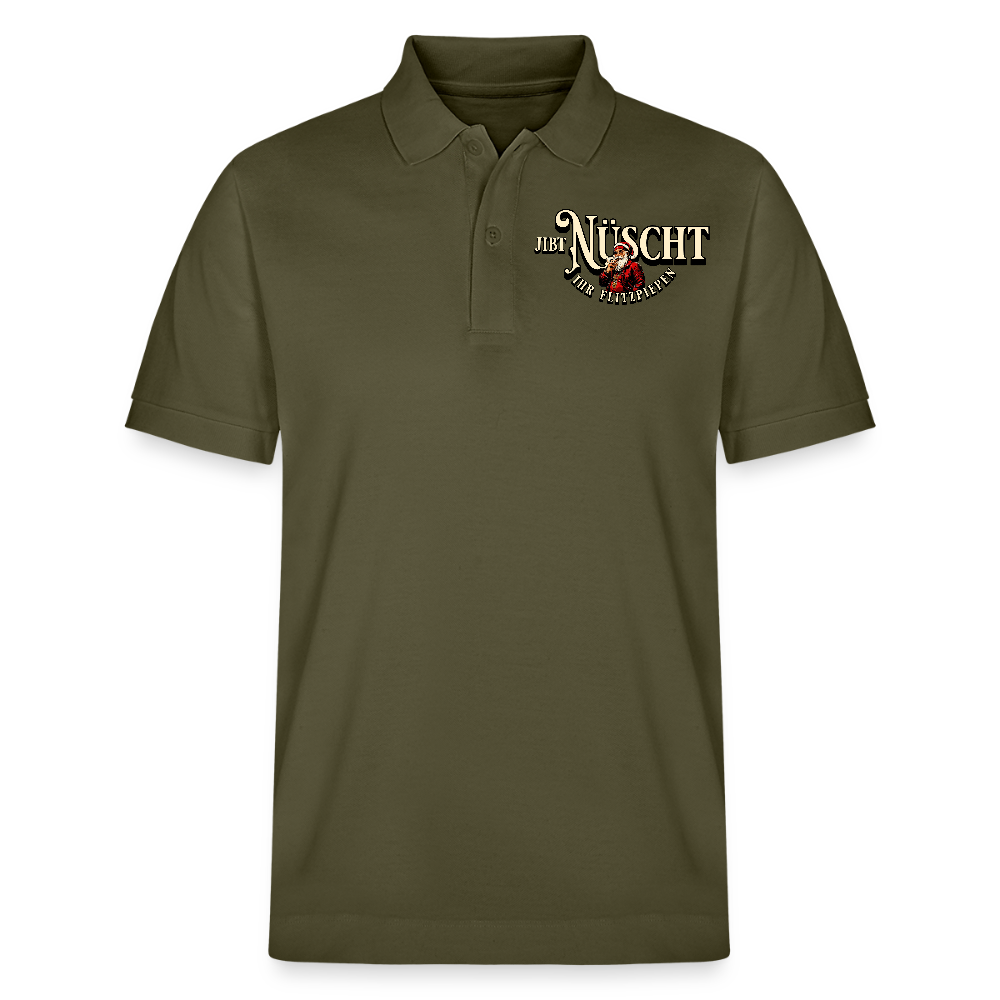 Weihnachten Berlin-JIBT NÜSCHT IHR FLITZPIEPEN-Unisex Bio-Poloshirt - Khaki