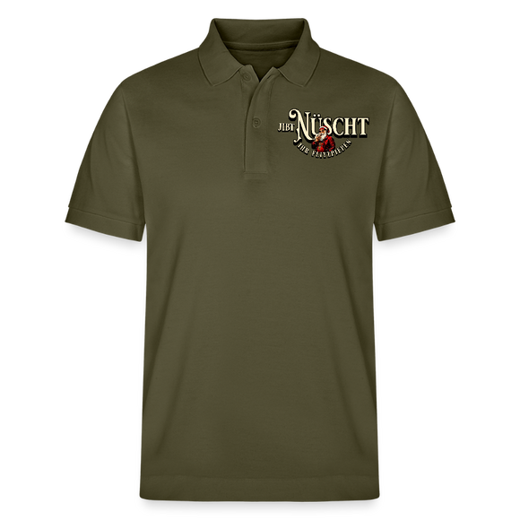 Weihnachten Berlin-JIBT NÜSCHT IHR FLITZPIEPEN-Unisex Bio-Poloshirt - Khaki