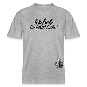 ICK HAB DIE FAXEN DICKE!-Relaxed Fit Unisex Bio-T-Shirt - Grau meliert