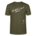 weisser Handgezeichneter Schriftzug "Kiekst'n so?" in schwungvoller Schreibschrift - typisch Berliner Spruch auf T-Shirt - Khaki