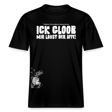 ICK GLOOB MIR LAUST DER AFFE-Relaxed Fit Unisex Bio-T-Shirt II - Schwarz