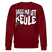 PASS MA UFF KEULE-Unisex Bio-Sweatshirt II - Burgunderrot