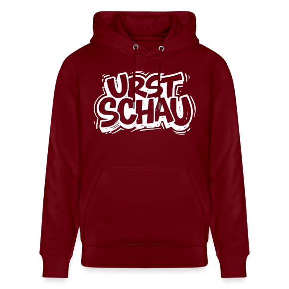 Ostalie-Unisex Bio-Hoodie-URST SCHAU - Burgunderrot
