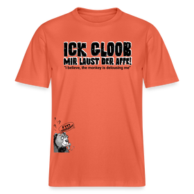 ICK GLOOB MIR LAUST DER AFFE-Relaxed Fit Unisex Bio-T-Shirt - Hellrot