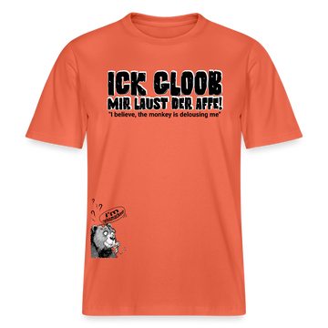 ICK GLOOB MIR LAUST DER AFFE-Relaxed Fit Unisex Bio-T-Shirt - Hellrot