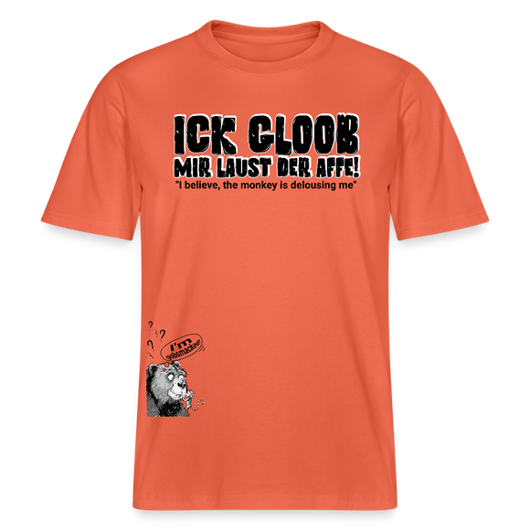 ICK GLOOB MIR LAUST DER AFFE-Relaxed Fit Unisex Bio-T-Shirt - Hellrot