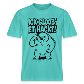 Berlin Shirt-ICK GLOOB ET HACKT-RELAXED FIT Unisex Organic T-Shirt - Poolblau