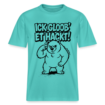 Berlin Shirt-ICK GLOOB ET HACKT-RELAXED FIT Unisex Organic T-Shirt - Poolblau