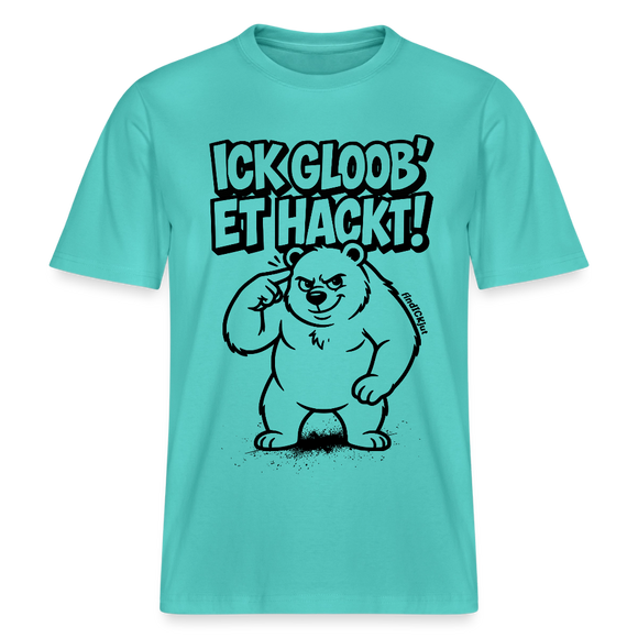 Berlin Shirt-ICK GLOOB ET HACKT-RELAXED FIT Unisex Organic T-Shirt - Poolblau