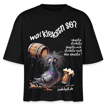 WAT KIEKSTN SO?-Frauen Boxy Bio-T-Shirt II - Schwarz