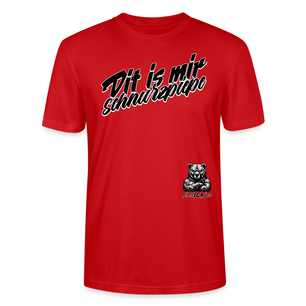 Dit is mir SCHNURZPIEPE-Unisex T-Shirt BIO - Rot