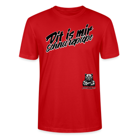Dit is mir SCHNURZPIEPE-Unisex T-Shirt BIO - Rot
