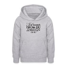 ICK KNUTSCH DIR - Teenager Hoodie - Hellgrau meliert