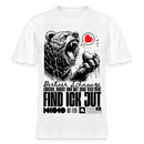 Berlin Souvenir-FIND ICK JUT-Relaxed Fit Unisex Bio-T-Shirt - Weiß
