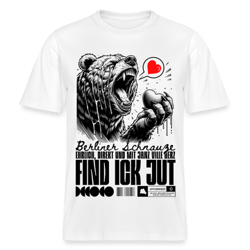 Berlin Souvenir-FIND ICK JUT-Relaxed Fit Unisex Bio-T-Shirt - Weiß