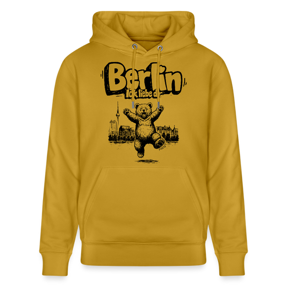BERLIN ICK LIEBE DIR-Unisex Bio-Hoodie - Ocker