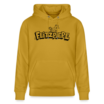 FLITZPIEPE-Unisex Bio-Hoodie mit dem Original Berliner Spruch - Ocker