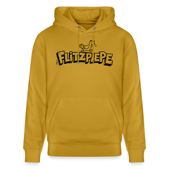 FLITZPIEPE-Unisex Bio-Hoodie mit dem Original Berliner Spruch - Ocker