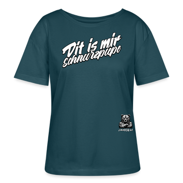 DIT IS MIR SCHNURZPIEPE-Rundhals Frauen Bio-T-Shirt - Dunkles Petrol