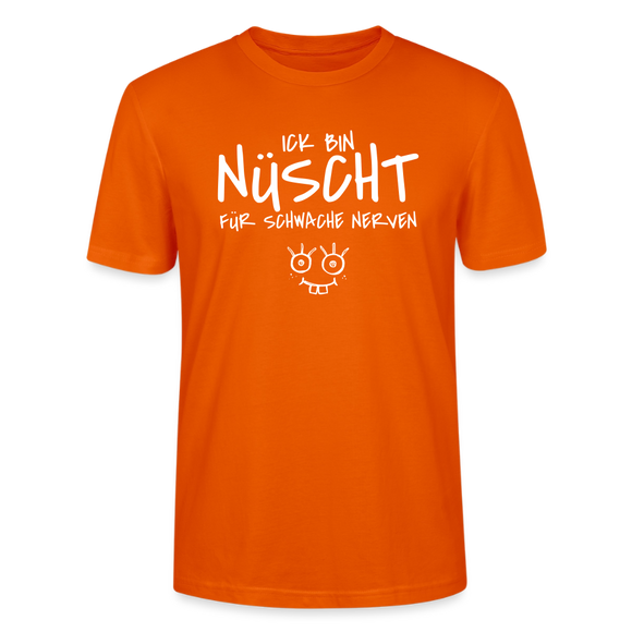 NÜSCHT FÜR SCHWACHE NERVEN-Unisex T-Shirt mit Berliner Schnauze - Tieforange