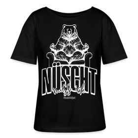 NÜSCHT MUSS ICK-Berlin Shirt-Rundhals Frauen Bio-T-Shirt - Schwarz
