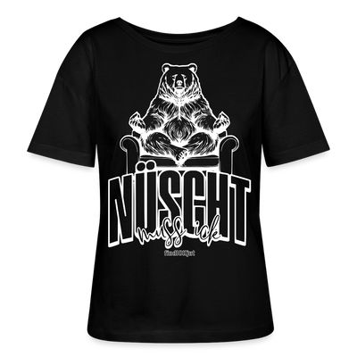 NÜSCHT MUSS ICK-Berlin Shirt-Rundhals Frauen Bio-T-Shirt - Schwarz