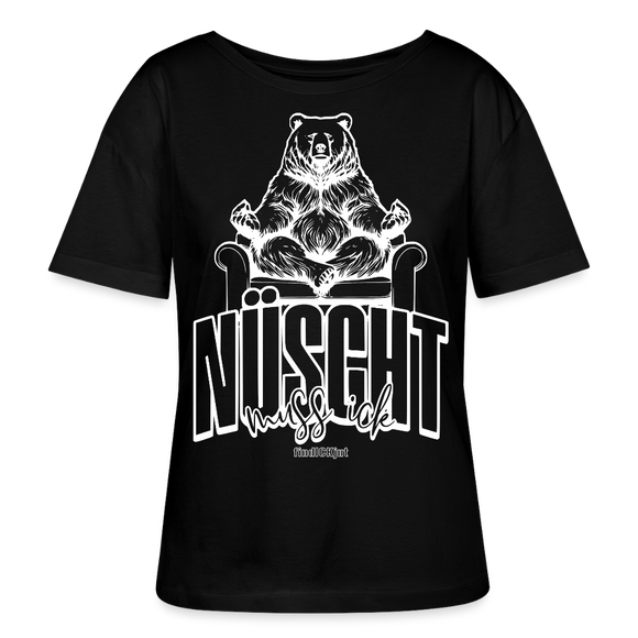 NÜSCHT MUSS ICK-Berlin Shirt-Rundhals Frauen Bio-T-Shirt - Schwarz