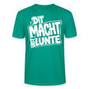 Berlin Shirt mit echt Berliner Spruch-DIT MACHT URST LUNTE-Unisex BIO T-Shirt - Blaugrün