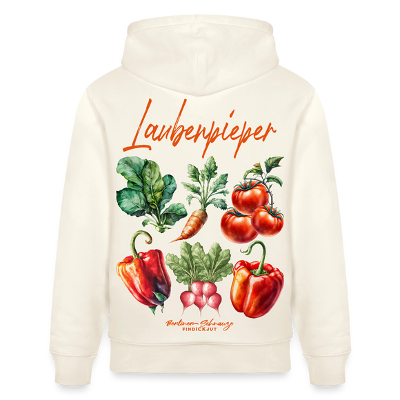Berliner LAUBENPIEPER-Unisex Bio-Hoodie - Naturweiß 