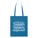 Berliner Spruch Bio-Stoffbeutel-VAFATZ DA VOM JELÄNDE - Königsblau