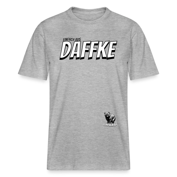 AUS DAFFKE-Relaxed Fit Unisex Bio-T-Shirt - Grau meliert