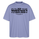 Berliner Spruch-NICH ANJESCHISSN- Oversized Unisex Bio T-Shirt - Violett