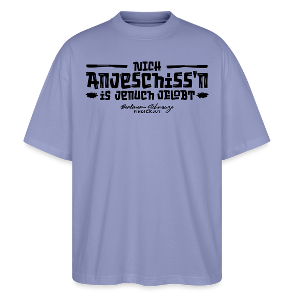 Berliner Spruch-NICH ANJESCHISSN- Oversized Unisex Bio T-Shirt - Violett