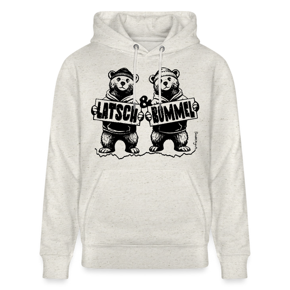 LATSCH & BOMMEL-Unisex Bio-Hoodie - Beige meliert