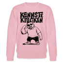 Berliner Spruch-KANNNSTE KNICKEN-Unisex Bio-Sweatshirt mit Berliner Bär - Hellrosa