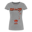 ICK LIEBE DIR-Frauen Premium Bio T-Shirt - Grau meliert