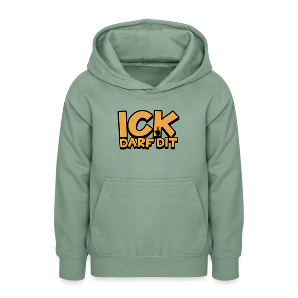 ICK DARF DIT - Teenager Hoodie - Graugrün